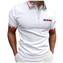 Asija Poloshirt-Herren Kurzarm Männer Revers T-Shirt Mit Reißverschluss Polo Shirt leichtes Slim Fit Sommer Hemd Polohemd Golf Stehkragenhemd Casual Atmungsaktiv von Asija