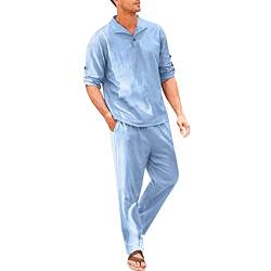 Asija Pyjama Herren Weihnachten Flanell Hoodies Schlafanzug Winter Warm Lang Kuschelig Einteiler Loungewear Kunstwolle Pyjamaunterteil und Langarmshirt von Asija