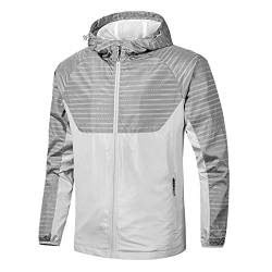 Asija Regenjacke Herren Wasserdicht mit Abnehmbaren Kapuze Hardshelljacke Winddicht Jacken Regenmantel Outdoor Fahrrad Wetterjacke Männer Atmungsaktiv Mäntel von Asija