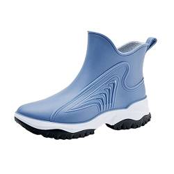 Asija Regenstiefeletten Damen Gummistiefel Damen Kurze Wasserdicht Regenstiefel Gummistiefeletten Damen Weitschaft Gummistiefel Rutschfeste Regenstiefel Garten Stiefel Damenschuhe gummistiefel 36 von Asija