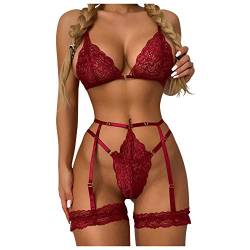 Asija ReizwäSche FüR Sex， Damen Lingerie Body Spitzen Dessous Bodysuit Baby Unterwäsche Dolls Stilvolle Unikat Nacht Wärmen Sche Negligee Dessous Set Reiz Wärmen Sche Babydoll Spitze Neckholder von Asija