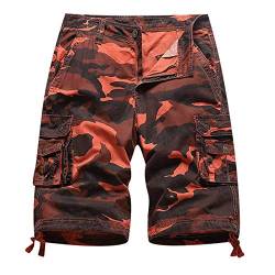 Kurze Herren Sommer,Hose Herren Kurz, Atmungsaktiv Bermuda Cargo Shorts Herren Chino Shorts Schnelltrocknende Fahrradhose Wanderhose Herren Kurz Radlerhose Mountainbike Stretch Stoff Freizeithose von Asija