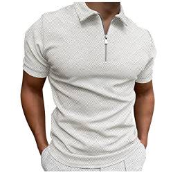 Oversized Tshirt Herren,Herren Poloshirt Kurzarm Freizeit Sommer Golf Poloshirts Männer Atmungsaktiv Stickerei Logo T-Shirt Regular Fit Workwear Casual Freizeit Sportlich von Asija