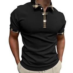 Poloshirt Men's Short Sleeve Plain Basic Golf T-Shirt Polo Shirt Summer Slim Fit Short Sleeve T-Shirt Summer Slim Fit Golf Sports Shirts T-Shirt Sport Outdoor Polo Shirt with Zip T-Shirt Summer von Asija
