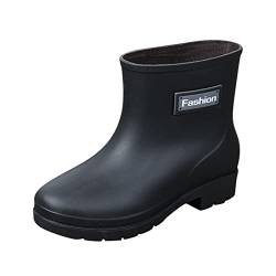 Regenstiefeletten Damen Gefüttert Gummistiefel Mädchen Damen Winter Wasserdicht Rain Stiefel Regenschuhe Flach Hoch Sommer Boots Regenstiefel Kurz Breite 38 Damenschuhe Gummistiefel Reitstiefel Damen von Asija