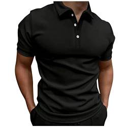 Sport Shirts FüR Herren,Poloshirt Kurzarm Polokragen geknöpft Logo-Stick Mittelblau Kurzarm Giraffe Stickerei Slim Fit schwarz weiß blau grau Sports Outdoor Sport geeksport Tennis von Asija