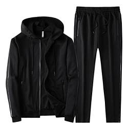 Sportswear Herren Trainingsanzug Herren Sportanzug Jogginganzug Männer Langarm Anzug Fitness Sporthose Freizeitanzug Trainingsanzug Herren für Herbst/Winter/Frühling Baumwolle Gym Warm Tracksuit von Asija