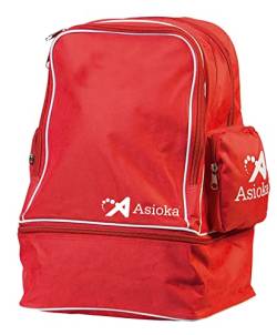 Asioka - Unisex Sportrucksack - Sportrucksack für Männer und Frauen - Sporttasche - Rot von Asioka