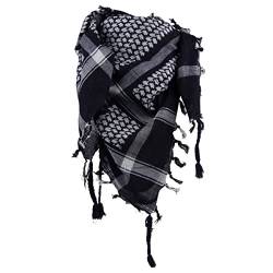 Asita Shemagh Arabischer Schal, 100 % Baumwolle, schwarz / weiß, M von Asita Gift & Home