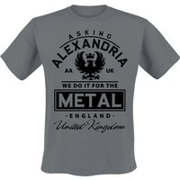Asking Alexandria T-Shirt - Metal - S - für Männer - Größe S - grau  - Lizenziertes Merchandise! von Asking Alexandria