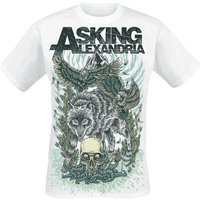 Asking Alexandria T-Shirt - Winter Wolf - S bis 4XL - für Männer - Größe S - weiß  - Lizenziertes Merchandise! von Asking Alexandria