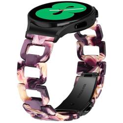 Armband aus Kunstharz, kompatibel mit Samsung Galaxy Watch 6, 5, 4, 44 mm, 40 mm, Watch 5 Pro, Band 45 mm, Galaxy Watch 6 Classic, Band 43 mm, 47 mm, nahtloses Schnellverschluss-Stirnband für Damen von AsohsEN