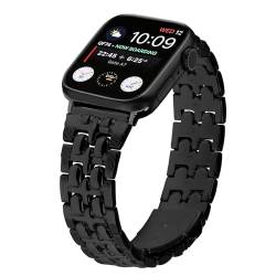 Kompatibel mit Apple Watch-Armbändern, 49 mm, 45 mm, 44 mm, 42 mm, 41 mm, 40 mm, 38 mm, verstellbares, atmungsaktives Metallarmband für iWatch Ultra 2, Serie 9, 8, 7, 6, 5, 4, 3, 2, 1, SE, Sport von AsohsEN