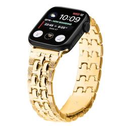 Kompatibel mit Apple Watch-Armbändern, 49 mm, 45 mm, 44 mm, 42 mm, 41 mm, 40 mm, 38 mm, verstellbares, atmungsaktives Metallarmband für iWatch Ultra 2, Serie 9, 8, 7, 6, 5, 4, 3, 2, 1, SE, Sport von AsohsEN