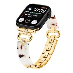 Kompatibel mit Apple Watch-Armbändern 49 mm, 45 mm, 44 mm, 42 mm, 41 mm, 40 mm, 38 mm, verstellbares Harzarmband mit Metallband, Ersatzarmband für iWatch Ultra Serie 9, 8, 7, 6, 5, 4, 3, 2, 1, SE, von AsohsEN
