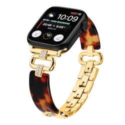 Kompatibel mit Apple Watch-Armbändern 49 mm, 45 mm, 44 mm, 42 mm, 41 mm, 40 mm, 38 mm, verstellbares Harzarmband mit Metallband, Ersatzarmband für iWatch Ultra Serie 9, 8, 7, 6, 5, 4, 3, 2, 1, SE, von AsohsEN