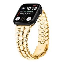 Kompatibel mit Apple Watch-Armbändern 49 mm, 45 mm, 44 mm, 42 mm, 41 mm, 40 mm, 38 mm, verstellbares Metallarmband, Ersatzarmband für iWatch Ultra Serie 9, 8, 7, 6, 5, 4, 3, 2, 1, SE, Damen und von AsohsEN