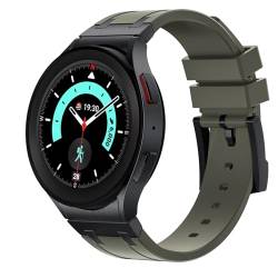 Kompatibel mit Samsung Galaxy Watch 6, 5, 4, Band 44 mm, 40 mm, 5 Pro, Band 45 mm, Galaxy Watch 6 Classic, 43 mm, 47 mm, Metall-Schnellverschluss-Stirnband, Silikon, AP-Sportarmband für Damen und von AsohsEN