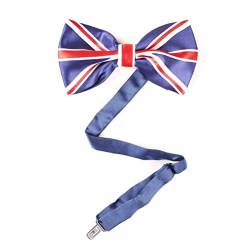 Seidige Satin-Fliege mit Union-Jack-Flagge, verstellbare seidige Satin-Fliege Königin Elizabeth Platinum Jubiläum 70 Jahre Kleid Dekorationen von Asotagi