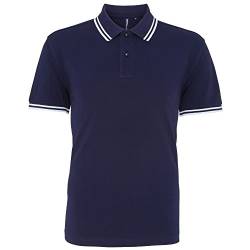 Asquith & Fox Herren Asquith and Fox Men's Classic Fit Tipped Polo Poloshirt, Mehrfarbig (Navy/White 000), X-Large von Asquith & Fox