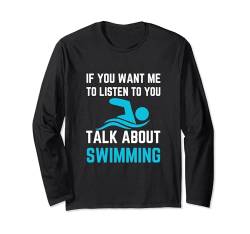 Lustiges Zitat für Schwimmfreunde Langarmshirt von Assahil