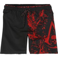 Assassin's Creed - Gaming Badeshort - IV - Black Flag - Crest - S bis XXL - für Männer - Größe L - schwarz/rot  - EMP exklusives Merchandise! von Assassin's Creed