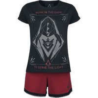 Assassin's Creed - Gaming Schlafanzug - Lines - S bis L - für Damen - Größe S - schwarz/rot  - EMP exklusives Merchandise! von Assassin's Creed