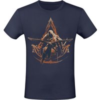 Assassin's Creed - Gaming T-Shirt - Mirage - Basim & Adler - S bis XXL - für Männer - Größe S - dunkelblau  - EMP exklusives Merchandise! von Assassin's Creed
