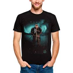 Assassin's Creed Herren T-Shirt Eivor Valhalla Baumwolle schwarz - M von Assassin's Creed