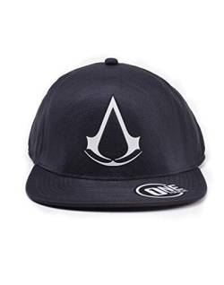 Assassin's Creed Unisex Crest Flatbill Cap Baseballkappe, Schwarz (Schwarz Schwarz), Einheitsgröße von Assassin's Creed