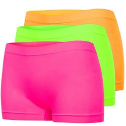 Assoluta 3er Pack Damen Unterwäsche Hipster Panties neon Mix L von Assoluta