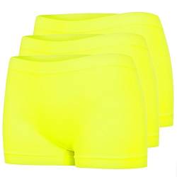 Assoluta 3er Pack Damen Unterwäsche Hipster Panties neon gelb M von Assoluta