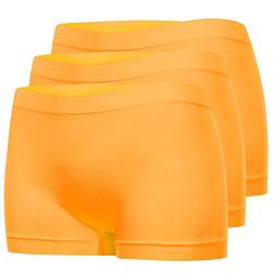 Assoluta 3er Pack Damen Unterwäsche Hipster Panties neon orange XL von Assoluta