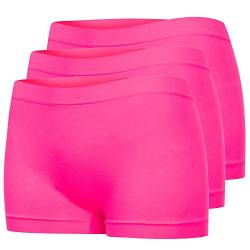 Assoluta 3er Pack Damen Unterwäsche Hipster Panties neon pink L von Assoluta