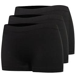 Assoluta 3er Pack Damen Unterwäsche Hipster Panties schwarz L von Assoluta