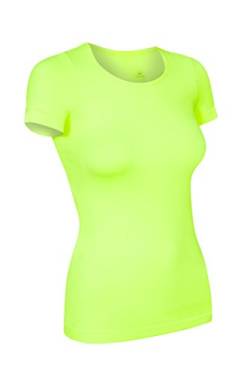 Assoluta Damen T-Shirt Kurzarm, Größe L, neon gelb von Assoluta