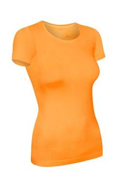 Assoluta Damen T-Shirt Kurzarm, Größe L, neon orange von Assoluta