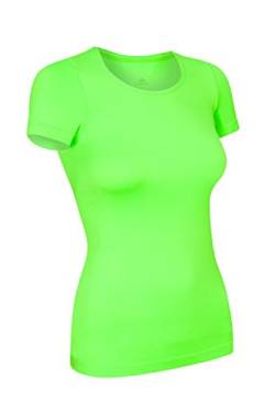 Assoluta Damen T-Shirt Kurzarm, Größe S, neon grün von Assoluta