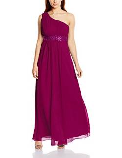 Astrapahl Damen Kleid One Shoulder mit Pailletten, Maxi, Einfarbig, Gr. 38, Violett von Astrapahl