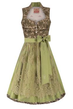 Midi Dirndl 70 cm gold grün Esther 016390 von Astrid Söll