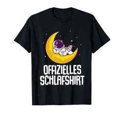 Offizielles Schlafshirt Pyjama Nachthemd Astronaut Geschenk T-Shirt von Astronaut Fun Geschenkidee Langschläfer Faulenzer