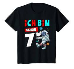 Kinder Ich Bin Schon 7 Astronaut Rakete Planet Weltraum Geschenk T-Shirt von Astronauten Birthday Design Shop