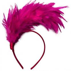 1920s Feder Stirnband Damen,Asudaro Feder Kopfbedeckung Flapper Kopfschmuck Haarband Hair Clips Braut Haarschmuck Haarspange für Frauen Mädchen Gatsby Themen Party Dekoration Typ 8 von Asudaro