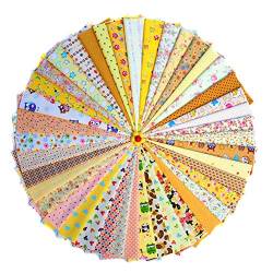 42 Stück Baumwollstoff Patchwork Stoffe DIY Gewebe Quadrate Knitting And Sewing Polycotton-Stoffe Baumwolltuch Stoffpaket zum Nähen Scrapbooking Quilting Doll mit vielfältiges Muster 20 x 30CM Bunt von Asudaro