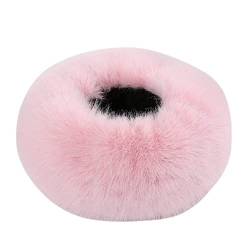 Asudaro Frauen Kunstpelz Stirnband, Fellmütze Pelzmütze Damen Wintermütze Faux Fuchs Pelz Warm Hut Winter Ohrenwärmer Ohrenschützer Ski Hut Für Winter Kaltes Wetter,Rosa von Asudaro