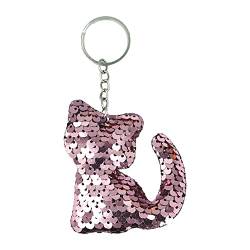 Asudaro Pailletten-Schlüsselanhänger, Mode Pailletten Katzen Schlüsselanhänger Bling Bling Schlüsselband Auto Schlüsselanhänger mit süßem Kätzchen – für Damen Handtasche Charm Anhänger,Rosa von Asudaro