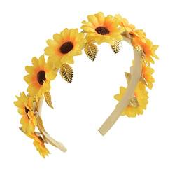 Frauen Blumen Mutterschaft Fotoshootings Blumen Haarkränze Hochzeit Stirnband Sonnenblumen Kopfschmuck Haarschmuck Sonnenblumen Stirnbänder Blumenstirnband Für Mädchen Frauen Fotoshootings Hochzeit von Asukohu