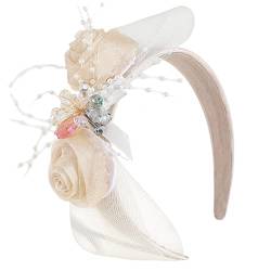 Netz-Stirnband für Damen, Rosen-Stirnband, Teeparty-Stirnband, Hochzeits-Stirnband, Fascinator-Stirnband, Cocktail-Stirnband, Damen-Fascinator-Stirnbänder von Asukohu