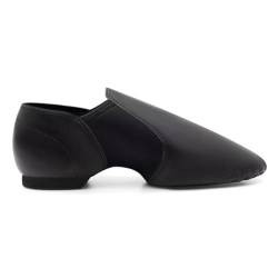 Asyusyu Jazz Shoes Neo-Flex Slip on Soft Leather Jazz Shoes Modern Split Sole Dance Shoes for Men and Women Black, Schwarz , 35/36 EU von Asyusyu