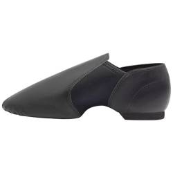 Asyusyu Jazz Shoes Neo-Flex Slip on Soft Leather Jazz Shoes Modern Split Sole Dance Shoes for Men and Women Black, Schwarz , 41/42 EU von Asyusyu